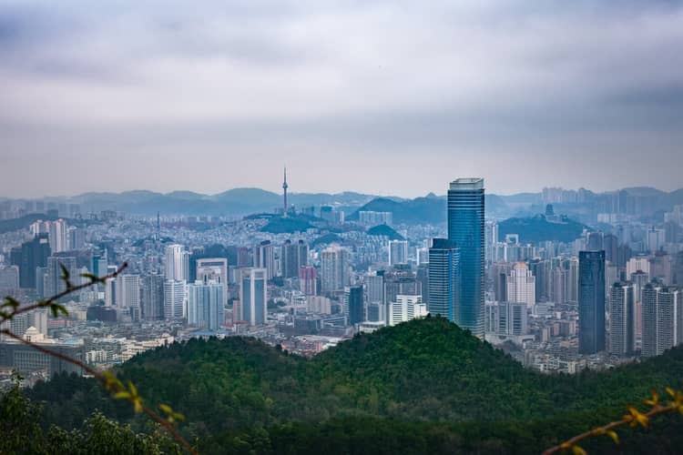 Escena de viaje en Guiyang