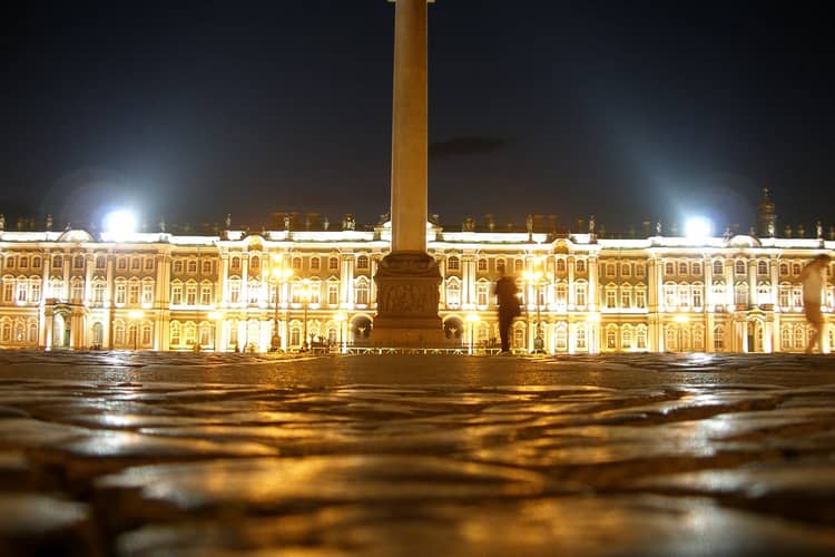 Escena de viaje en San Petersburgo